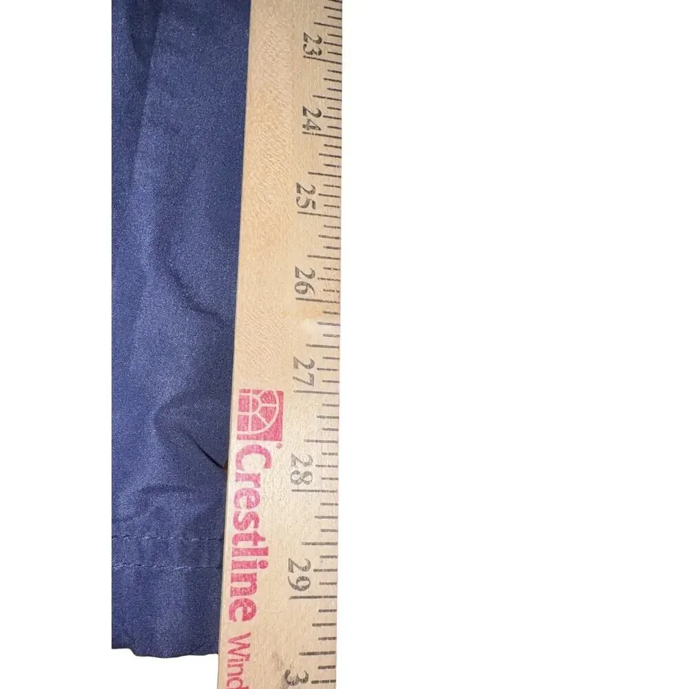 3 Hearts Navy‎ Blue Track Pants Orange Stripe Elastic Waist Large Windbreaker
